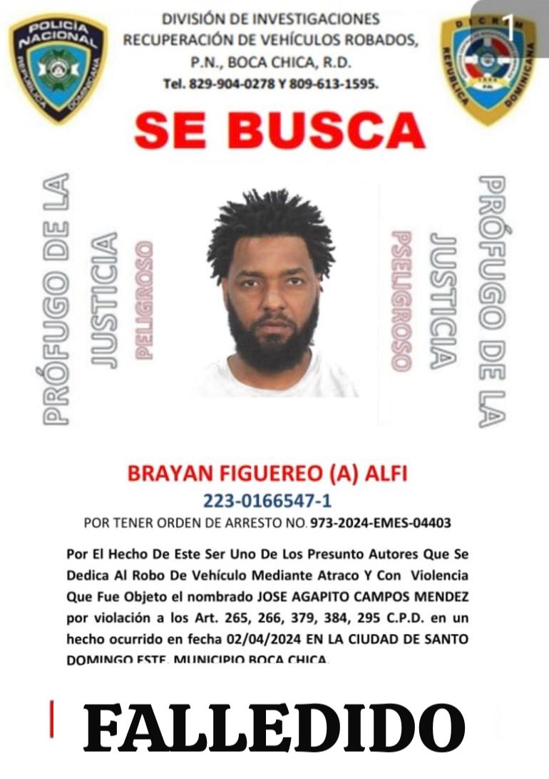 Reconocido delincuente “Alfi” cae abatido al enfrentar patrulla policial en Brisal Oriental Ocho, SDE