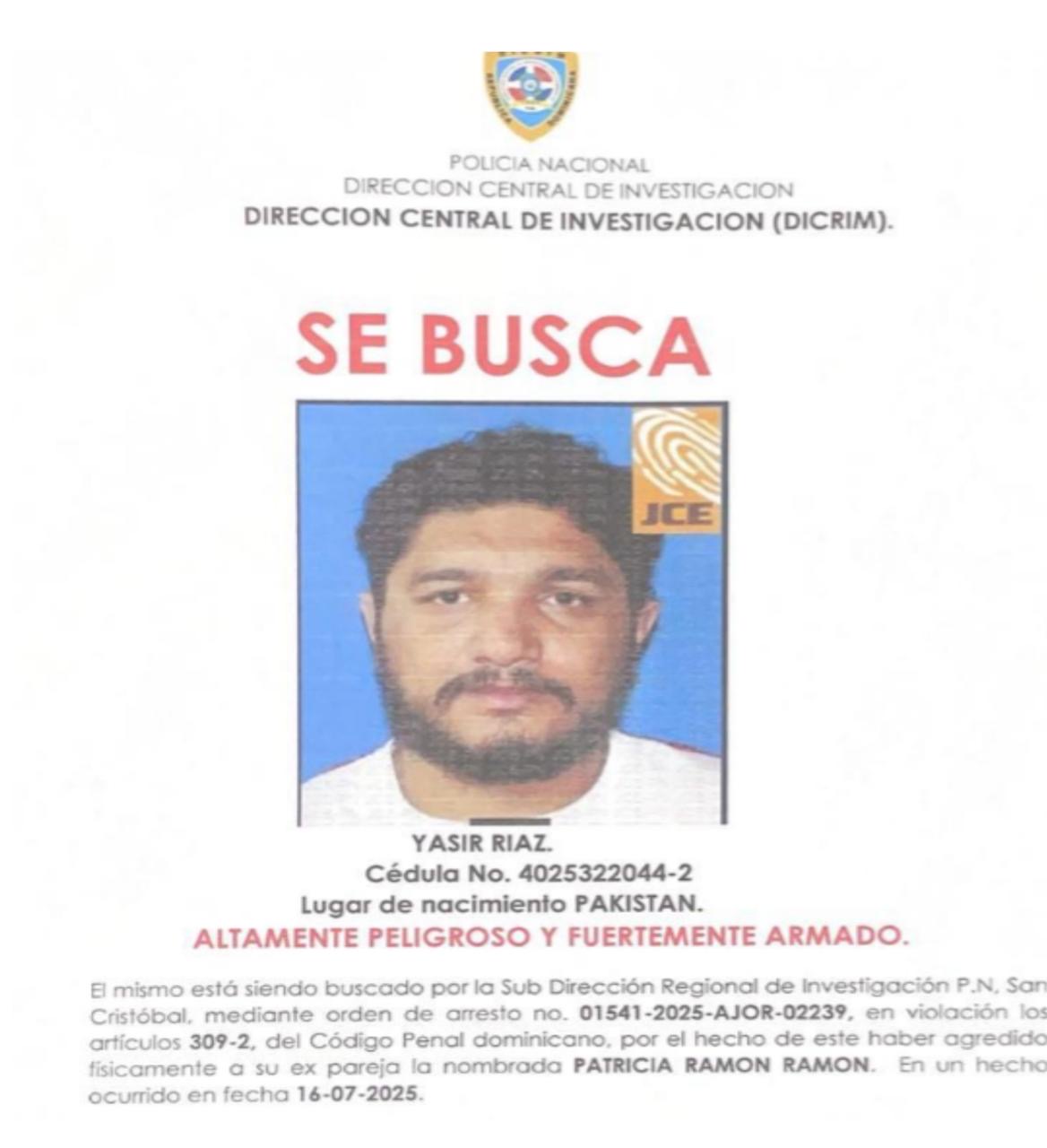 Interpol Santo Domingo y la DGM detienen en Elías Piña a ciudadano pakistaní y otro de Afganistán requerido por homicidio de joven dominicana en Haina