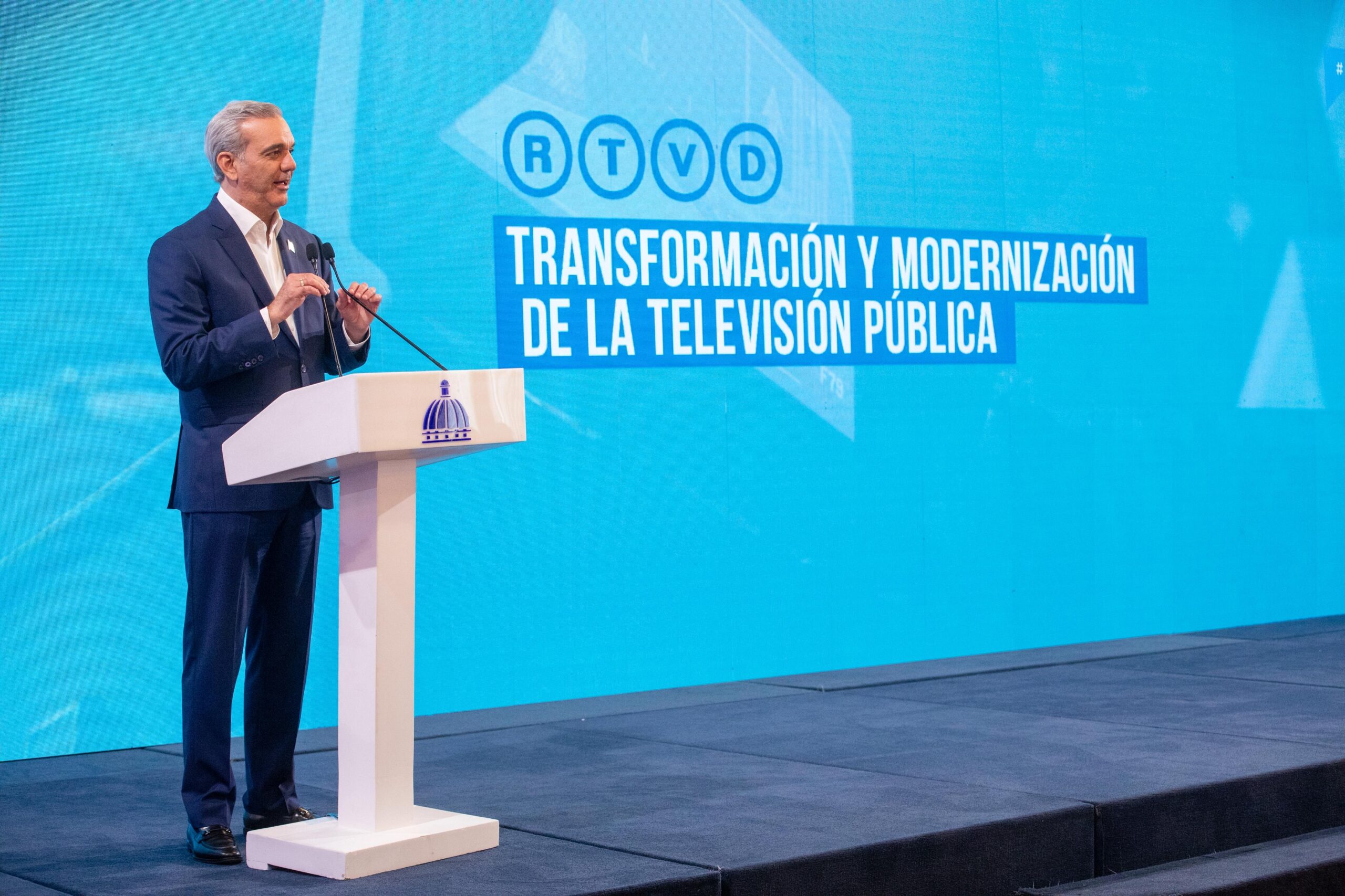 Presidente Abinader presenta la transformación y modernización de la televisión pública, RTVD, canal 4