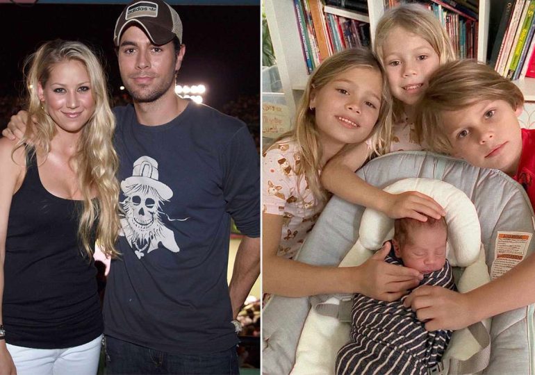 Enrique Iglesias y Anna Kournikova comparten la primera imagen junto a sus cuatro hijos