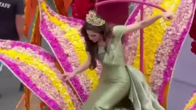 Fátima Bosch aclara que desvanecimiento en desfile se debió al agotamiento Fátima Bosch aclara que desvanecimiento en desfile se debió al agotamiento