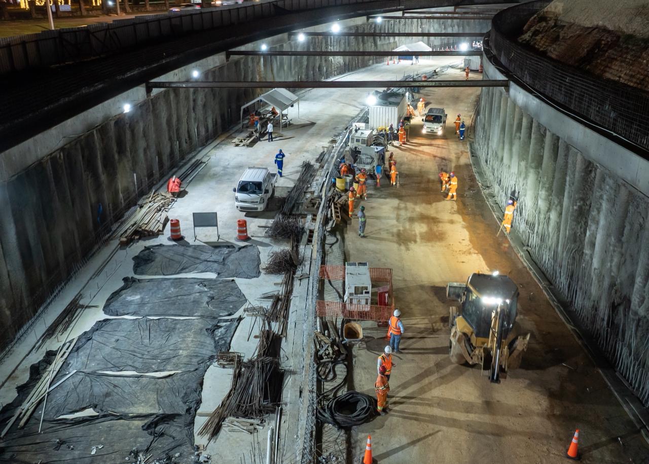Túnel de la Plaza de la Bandera será entregado a finales de abril; Obras Públicas atribuye retraso a ajustes técnicos