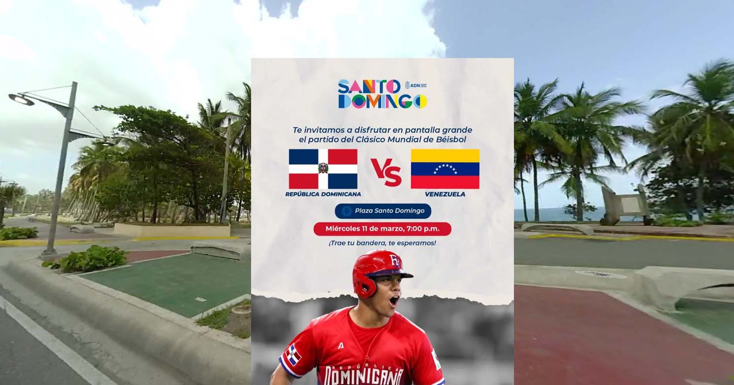 Todo listo para proyectar del partido entre RD y Venezuela esta noche en la Plaza Santo Domingo del malecón