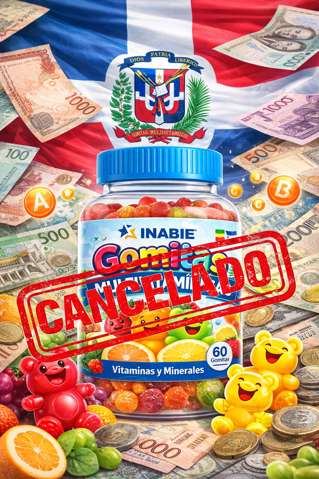 Inabie cancela licitación de gomitas multivitamínicas para estudiantes horas después de anunciarla