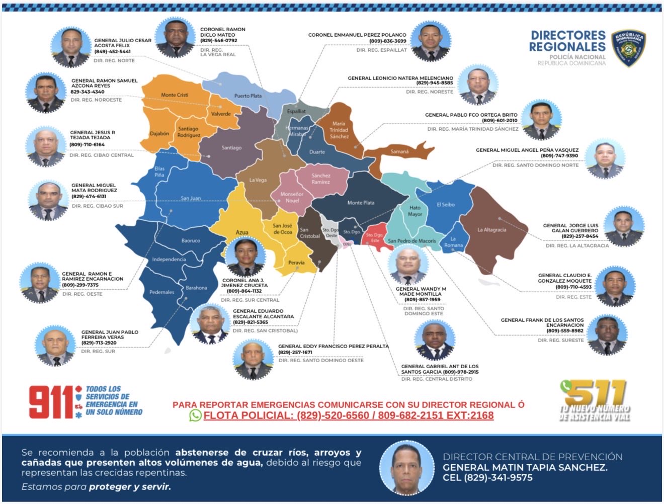 Policía Nacional acerca sus servicios a la ciudadanía con mapa interactivo y líneas de emergencia activas ante lluvias Policía Nacional acerca sus servicios a la ciudadanía con mapa interactivo y líneas de emergencia activas ante lluvias