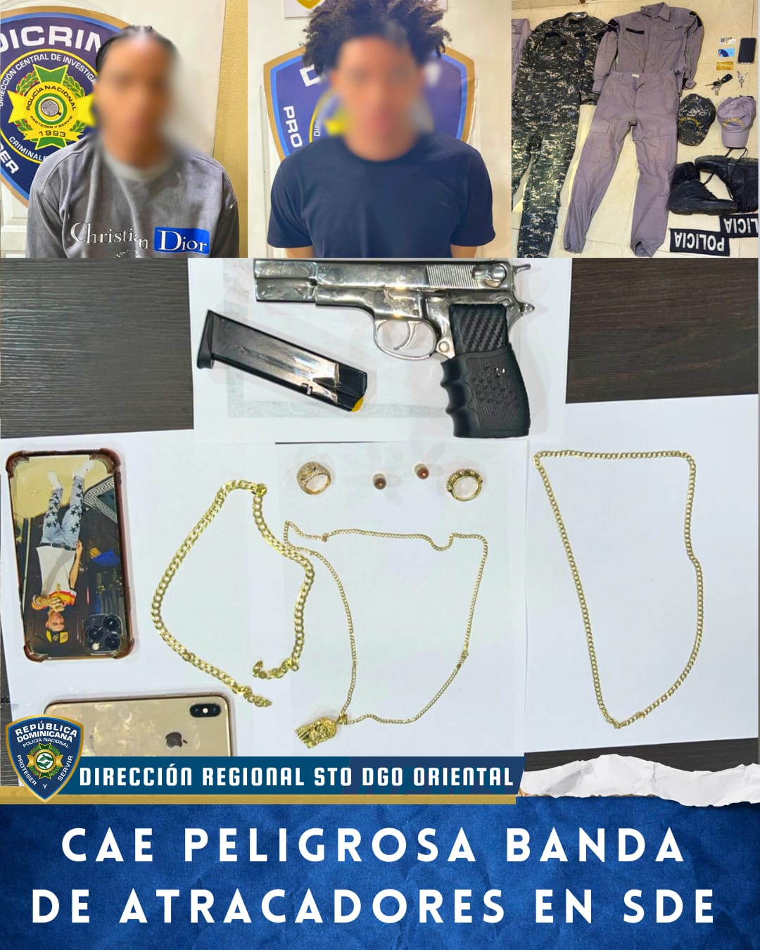 CAE PELIGROSA BANDA DE ATRACADORES EN SANTO DOMINGO ESTE