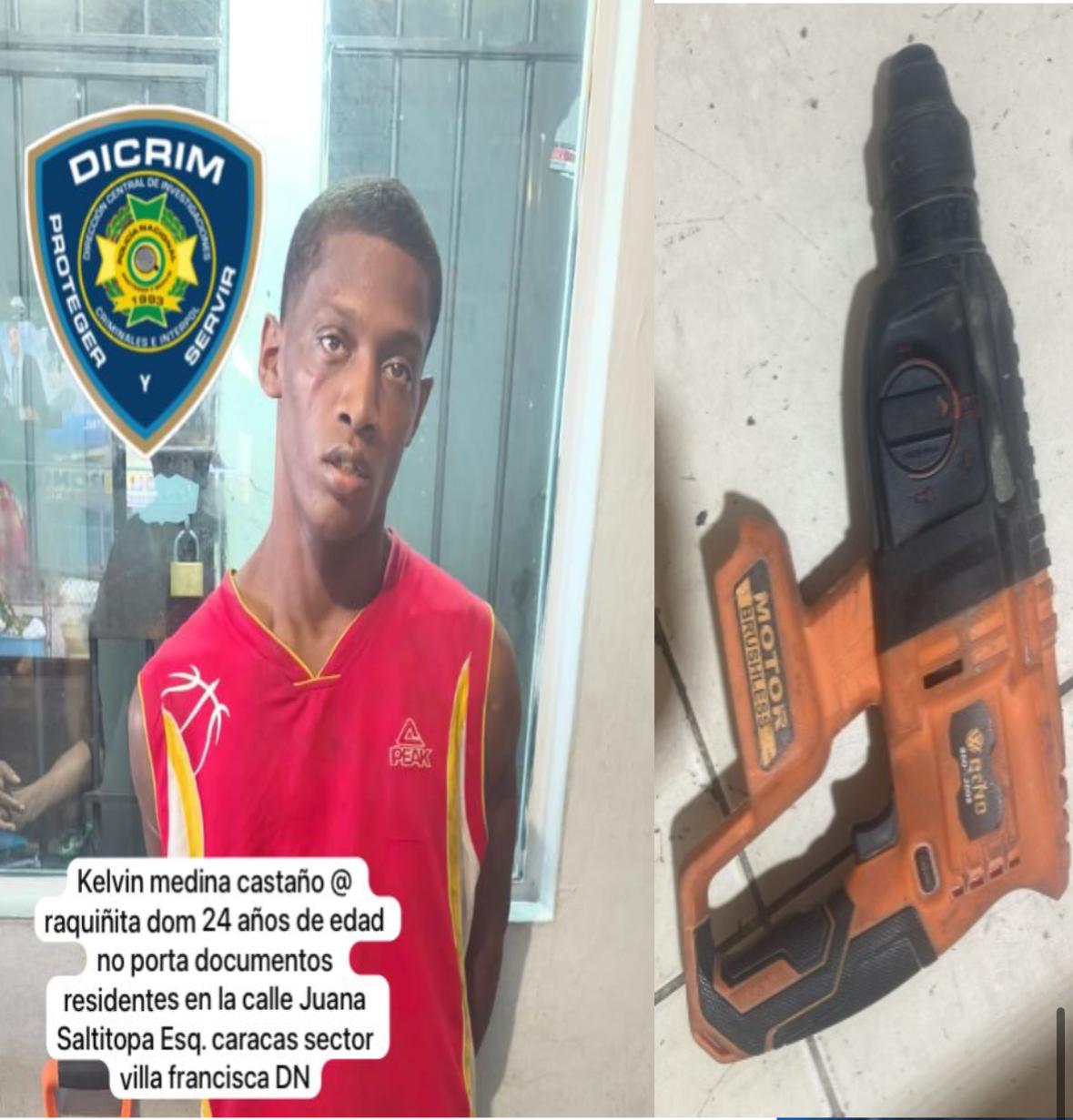 Policía captura a “Raquiñita” o "El Cojo" acusado de robos en vehículos en Ensanche Ozama y Villa Duarte*