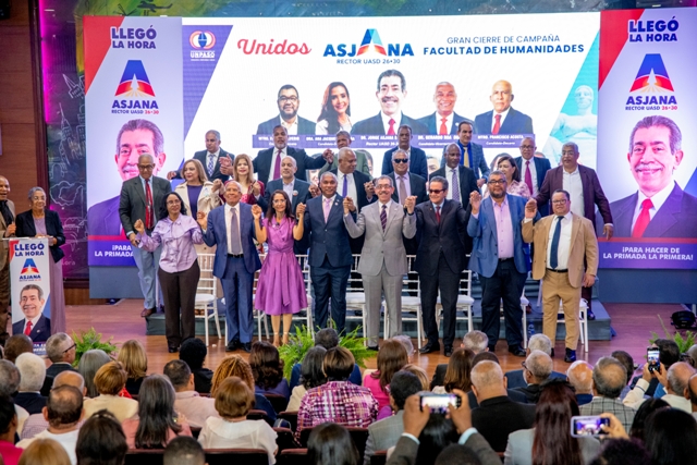 Multitudinario cierre de campaña de Humanidades consolida respaldo a Jorge Asjana David rumbo a Rectoría UASD