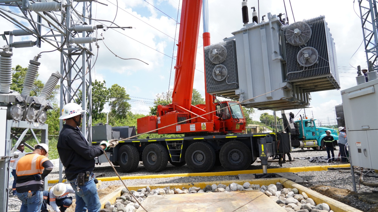 Edesur eleva capacidad de suministro con puesta en operación de transformador de potencia en Subestación Eléctrica Yaguate, San Cristóbal