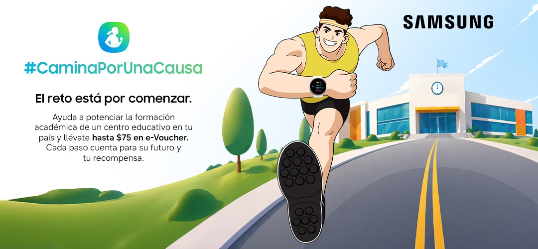 Únete al reto de Samsung Health, con el que ganas tú y la educación de tu país Únete al reto de Samsung Health, con el que ganas tú y la educación de tu país
