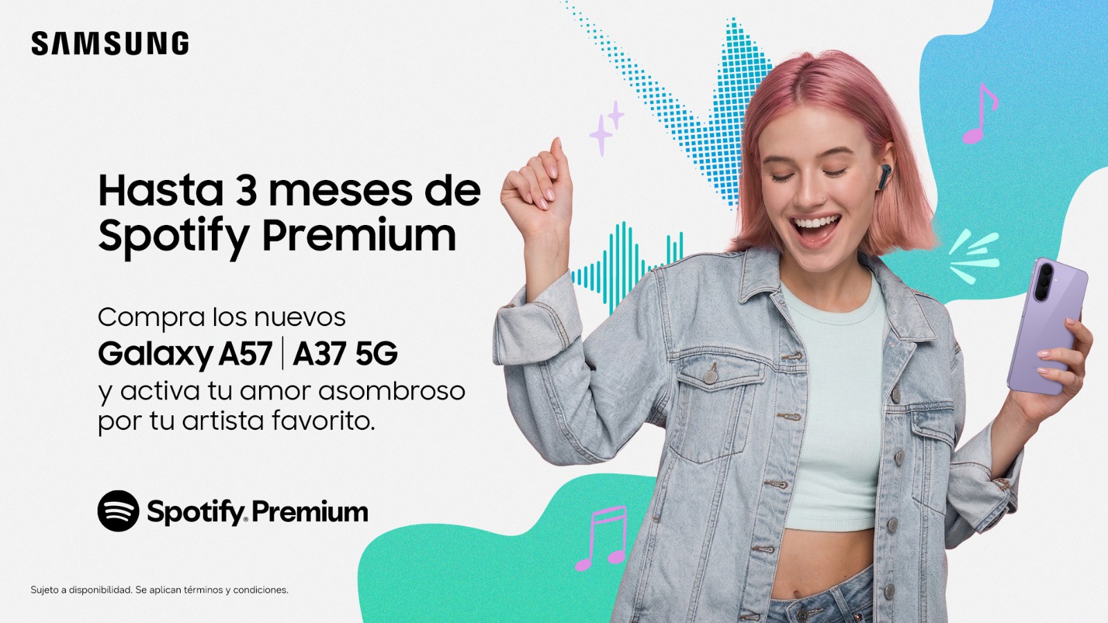 Aprende a canjear y activar el beneficio de Spotify Premium gratuito en los nuevos modelos de la serie Galaxy A