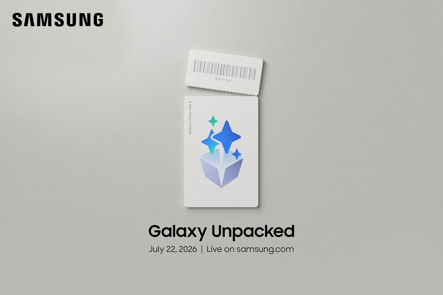 Invitación Galaxy Unpacked Julio 2026: una nueva forma se despliega