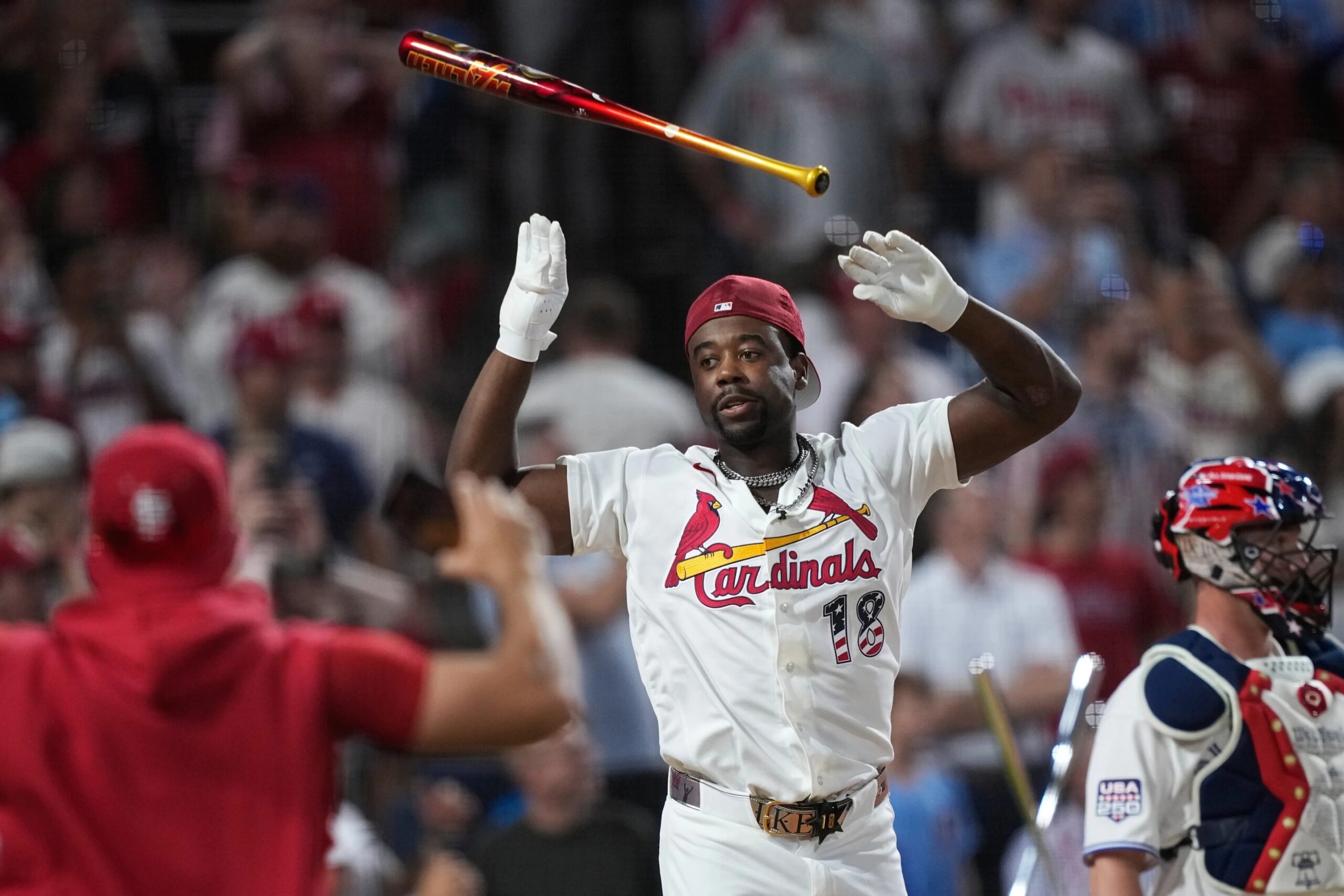 Jordan Walker le arruina la fiesta a Kyle Schwarber de Filadelfia y remonta para ganar el Inicio Run Derby.
