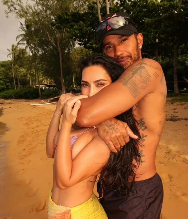 Kim Kardashian y Lewis Hamilton muestran su romance durante unas vacaciones en Hawái