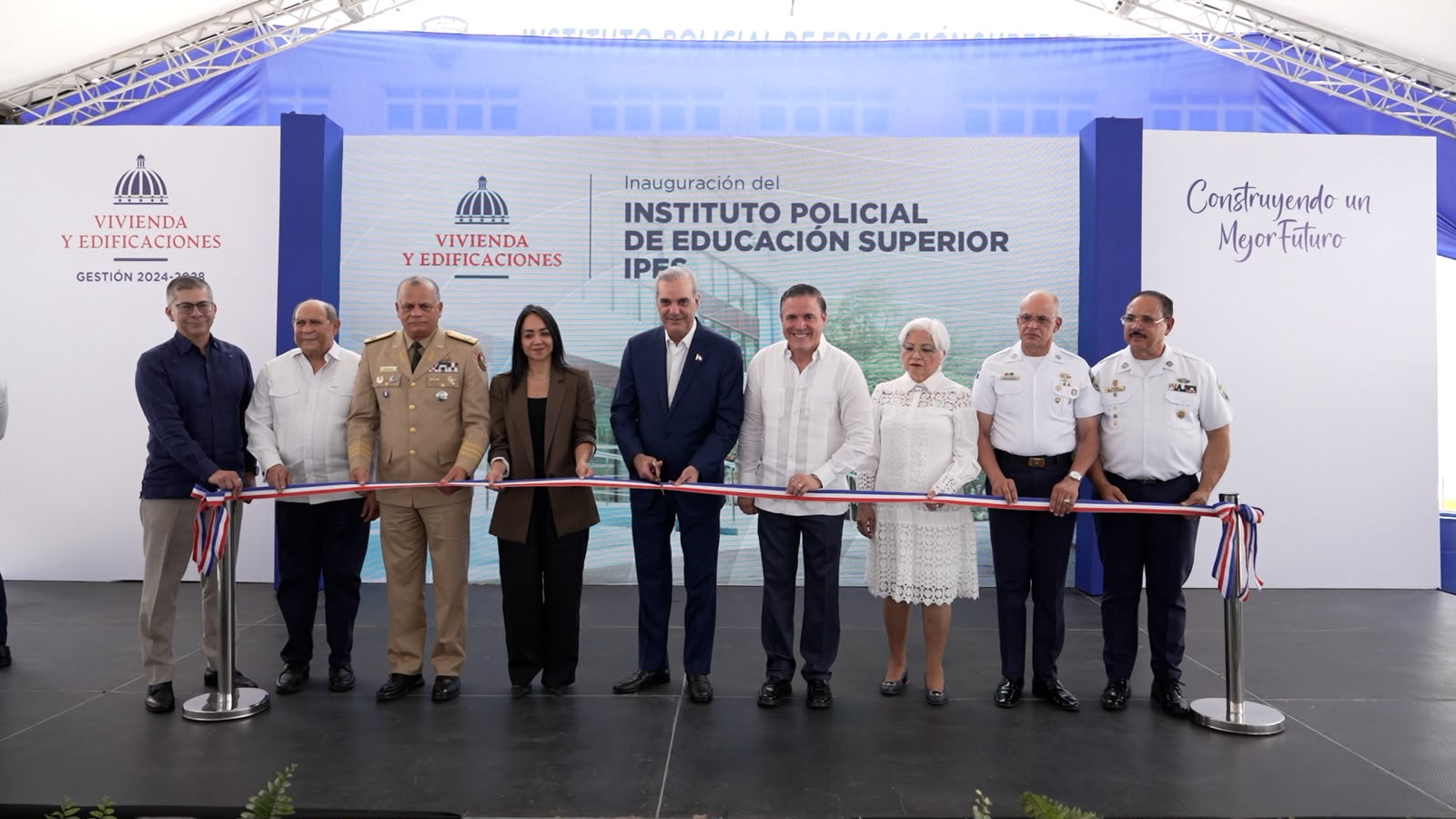 Presidente Abinader y ministro Jean Luis Rodríguez entregan nuevas instalaciones del Instituto Policial de Educación Superior (IPES)