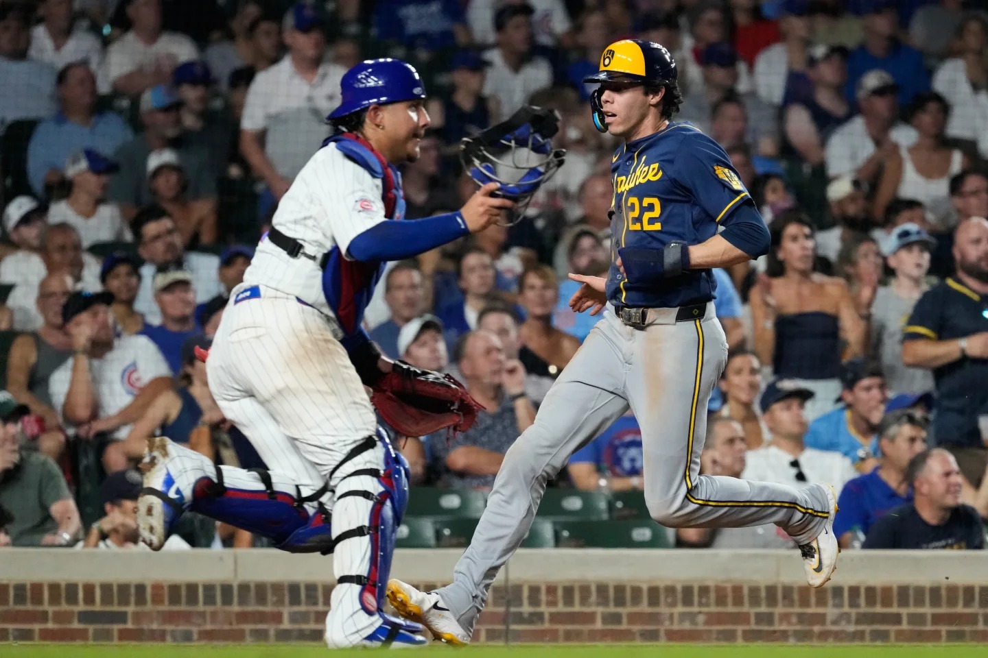 Chourio fue la figura del partido en la victoria de los Brewers sobre los Cubs por 9-5, a pesar del inicio titubeante de Misiorowski.