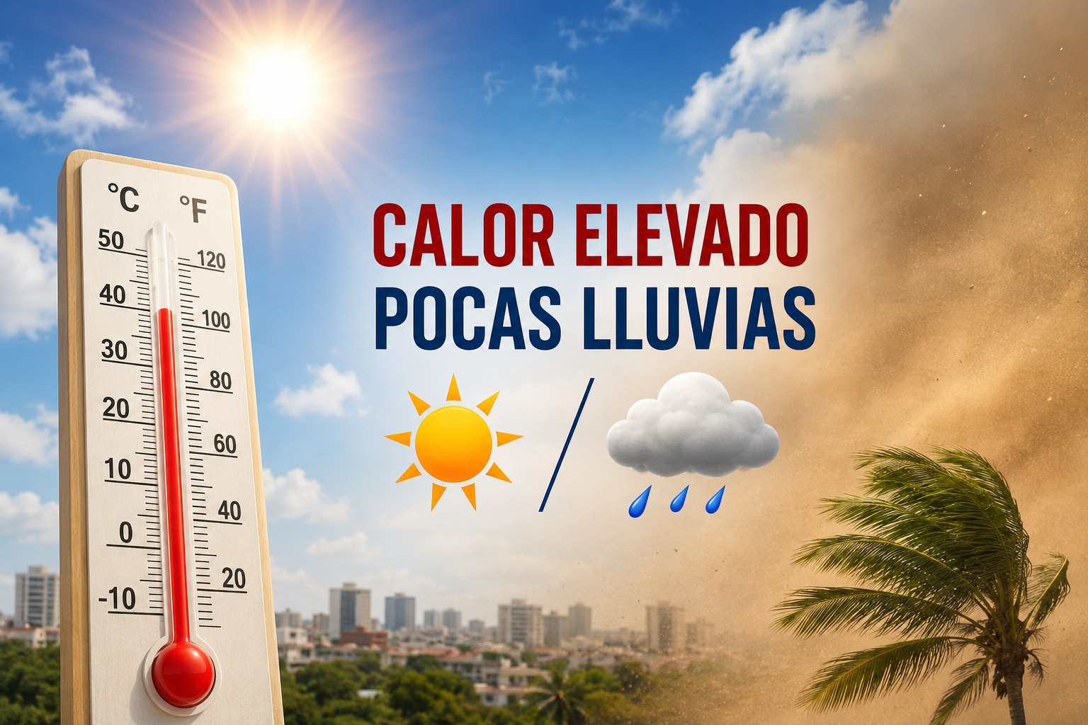 Onda tropical dejará lluvias limitadas este viernes; polvo sahariano y aire seco mantendrán el calor