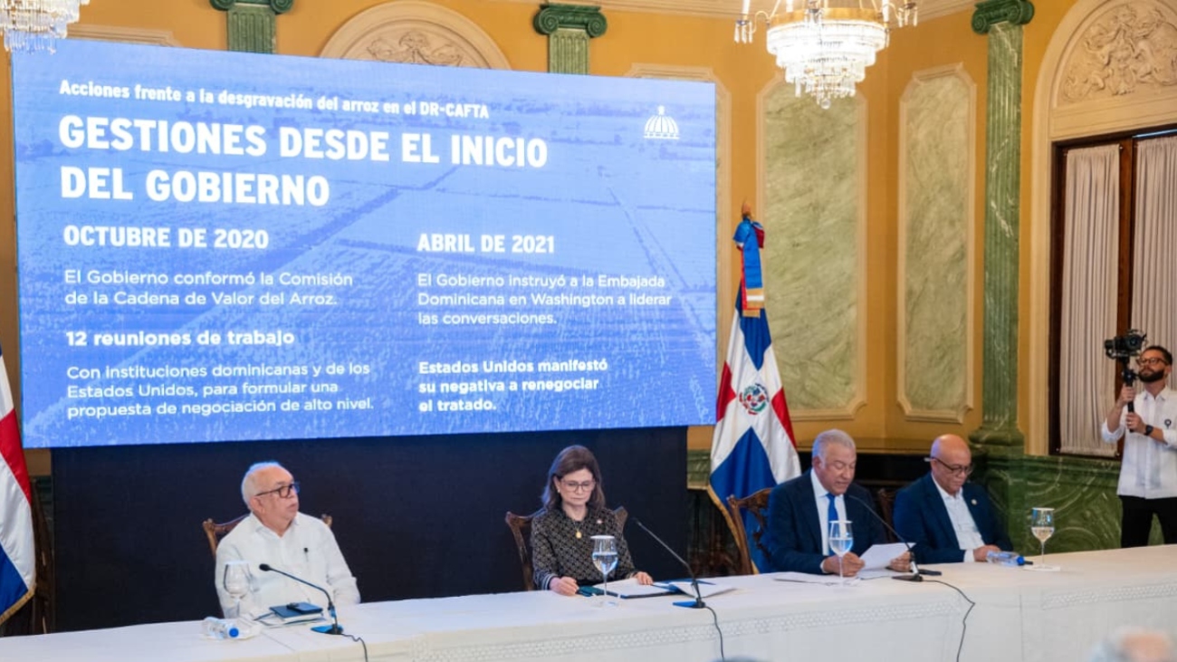 Gobierno de República Dominicana continuará defendiendo con firmeza la producción de arroz ante Estados Unidos Gobierno de República Dominicana continuará defendiendo con firmeza la producción de arroz ante Estados Unidos