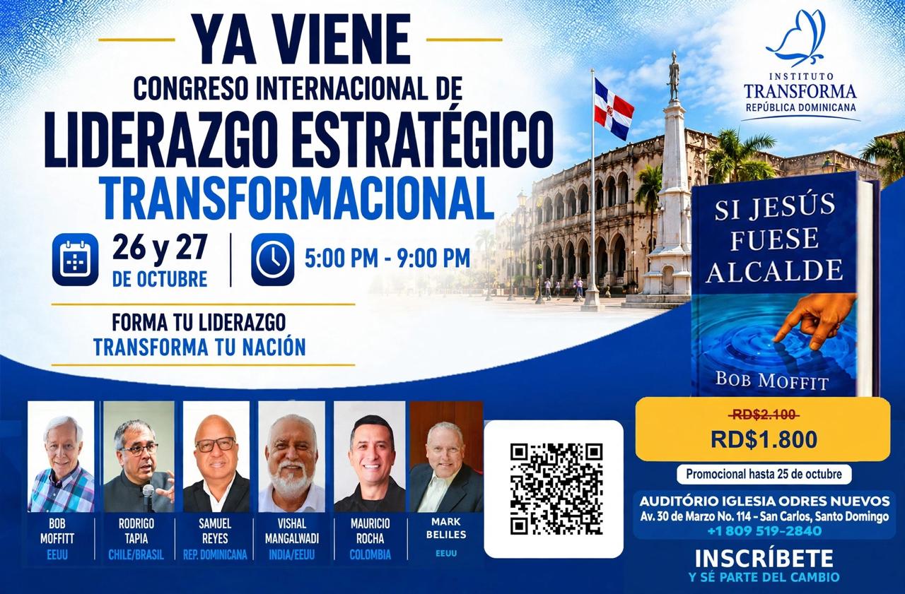 Líderes cristianos internacionales se reunirán en el país para impulsar el liderazgo de servicio y la transformación social